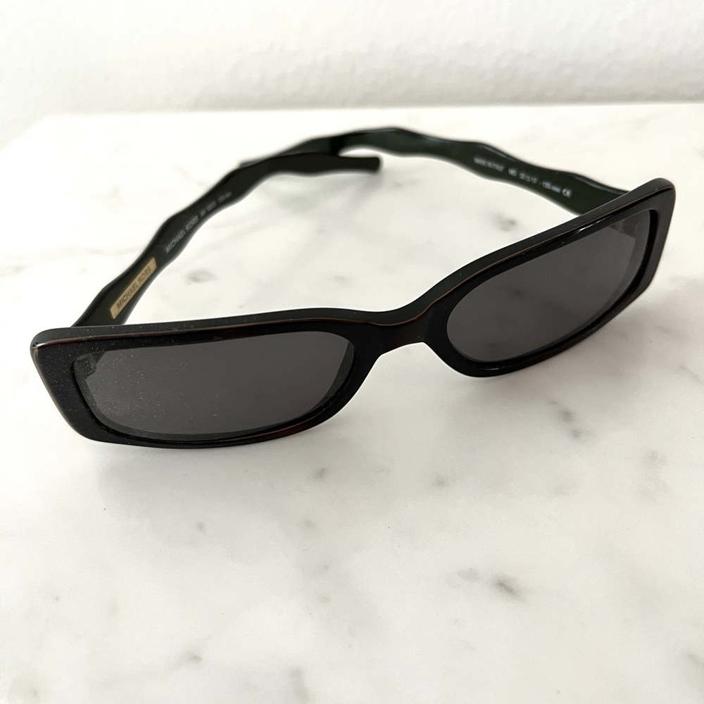 Vintage Bamboo Dark Tortoise Italian Sunglasses Michael Kors Glasses Frame 18629 - Picture 5 of 10